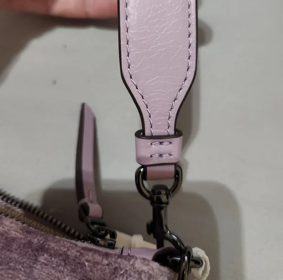 Tory Burch Willa Zip Quilted Handbag Lilac Gunmetal NWT - Picture 13 of 16
